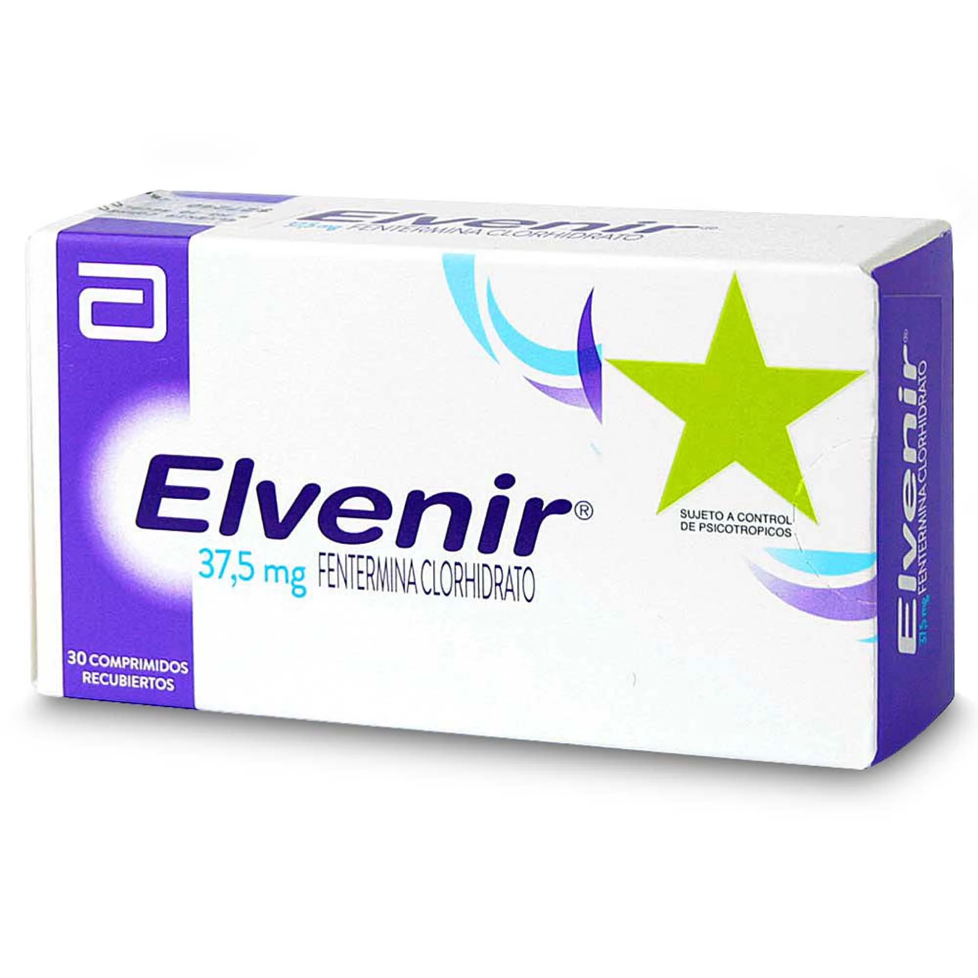 Elvenir Fentermina 37,5 mg - Caja frontal del producto